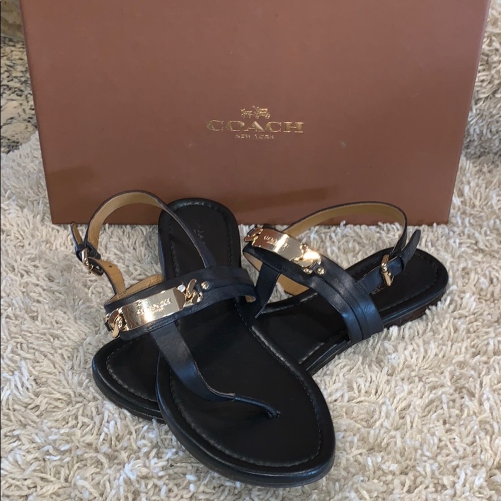 Coach Caterine Semi Matte Calf Sandals